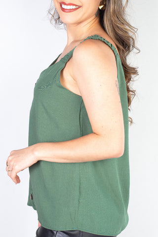 Blusa feminina regata botões 51144