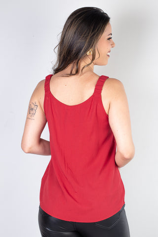 Blusa feminina regata botões 51144