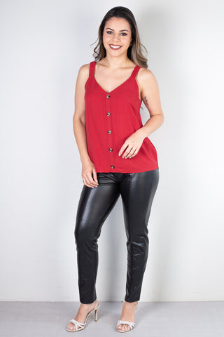 Blusa feminina regata botões 51144