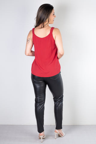 Blusa feminina regata botões 51144