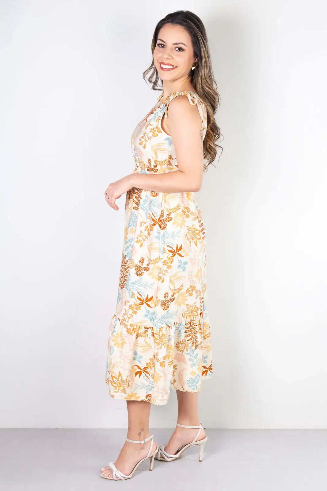 Vestido feminino midi regata 51155 - Enluaze