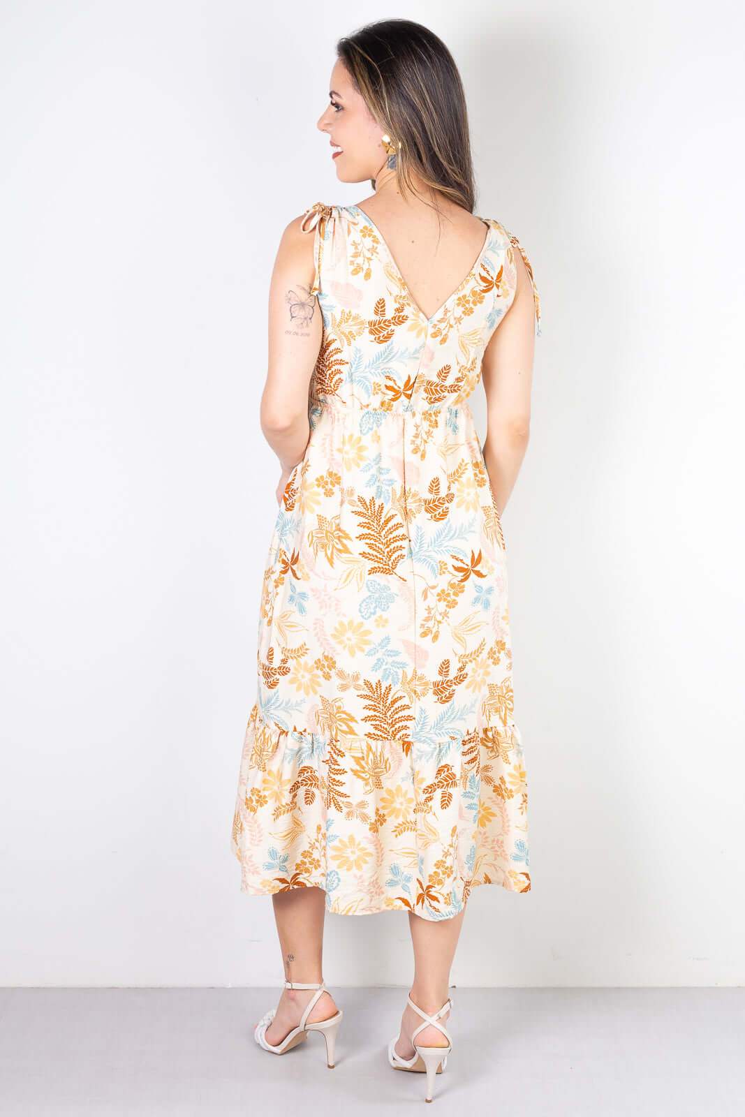 Vestido feminino midi regata 51155 - Enluaze