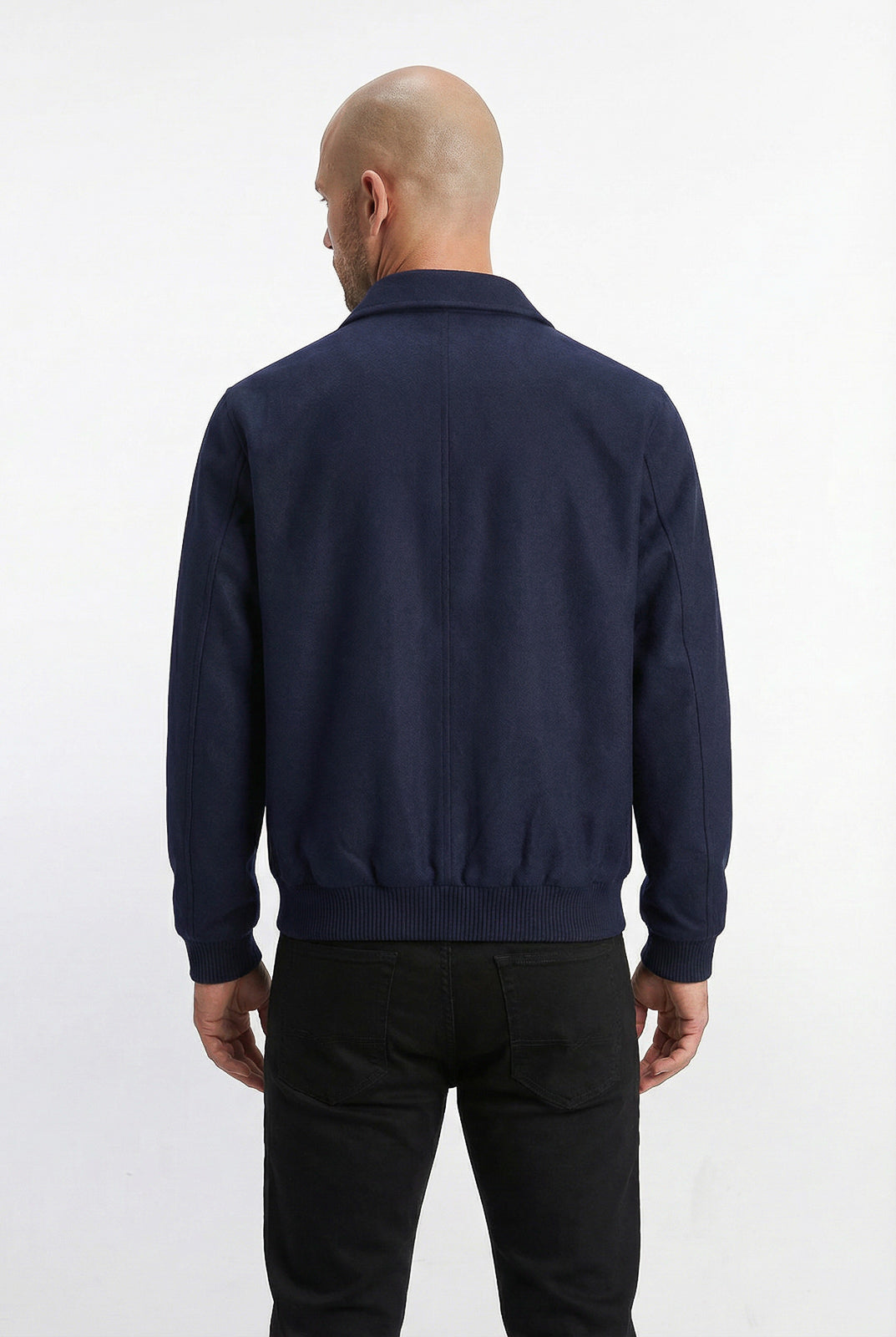Jaqueta masculina suede com gola 69389