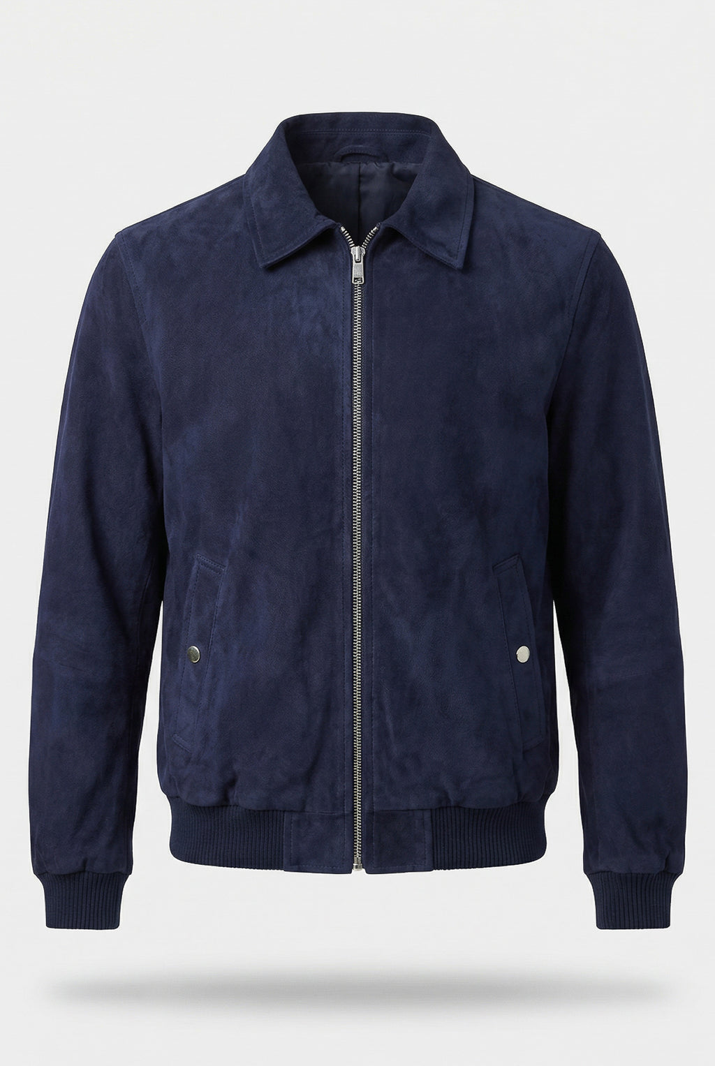 Jaqueta masculina suede com gola 69389