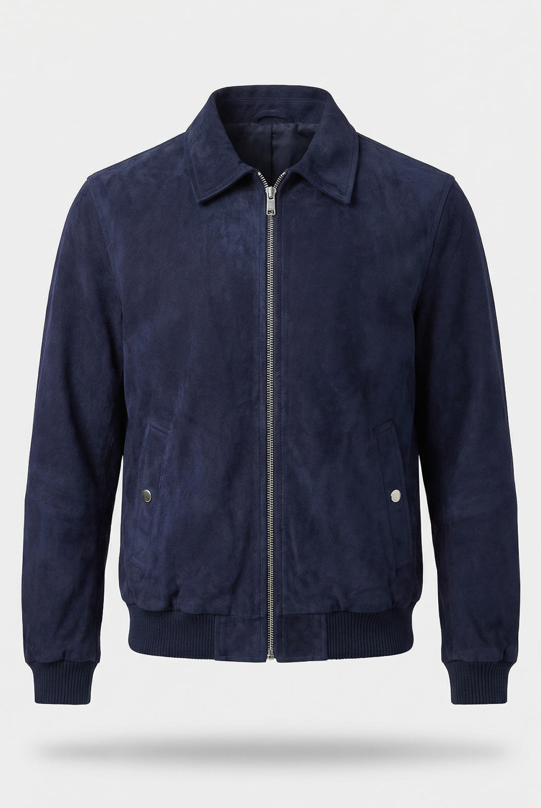 Jaqueta masculina suede com gola 69389