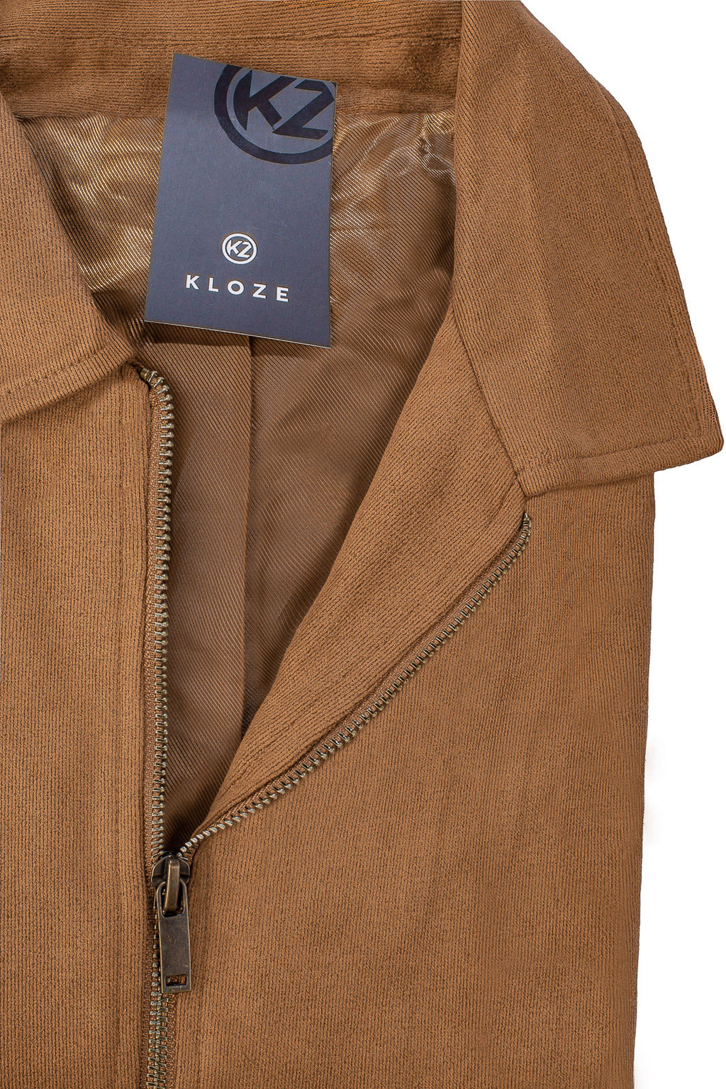 Jaqueta masculina suede com gola 69389