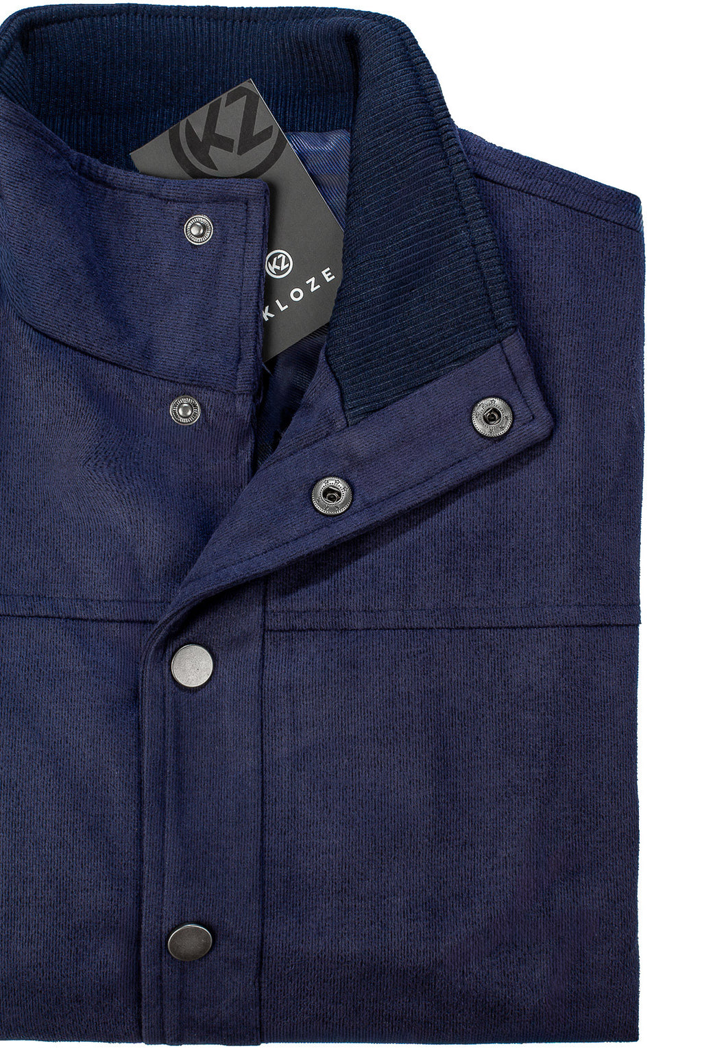 Jaqueta masculina suede com botões e bolsos 69390