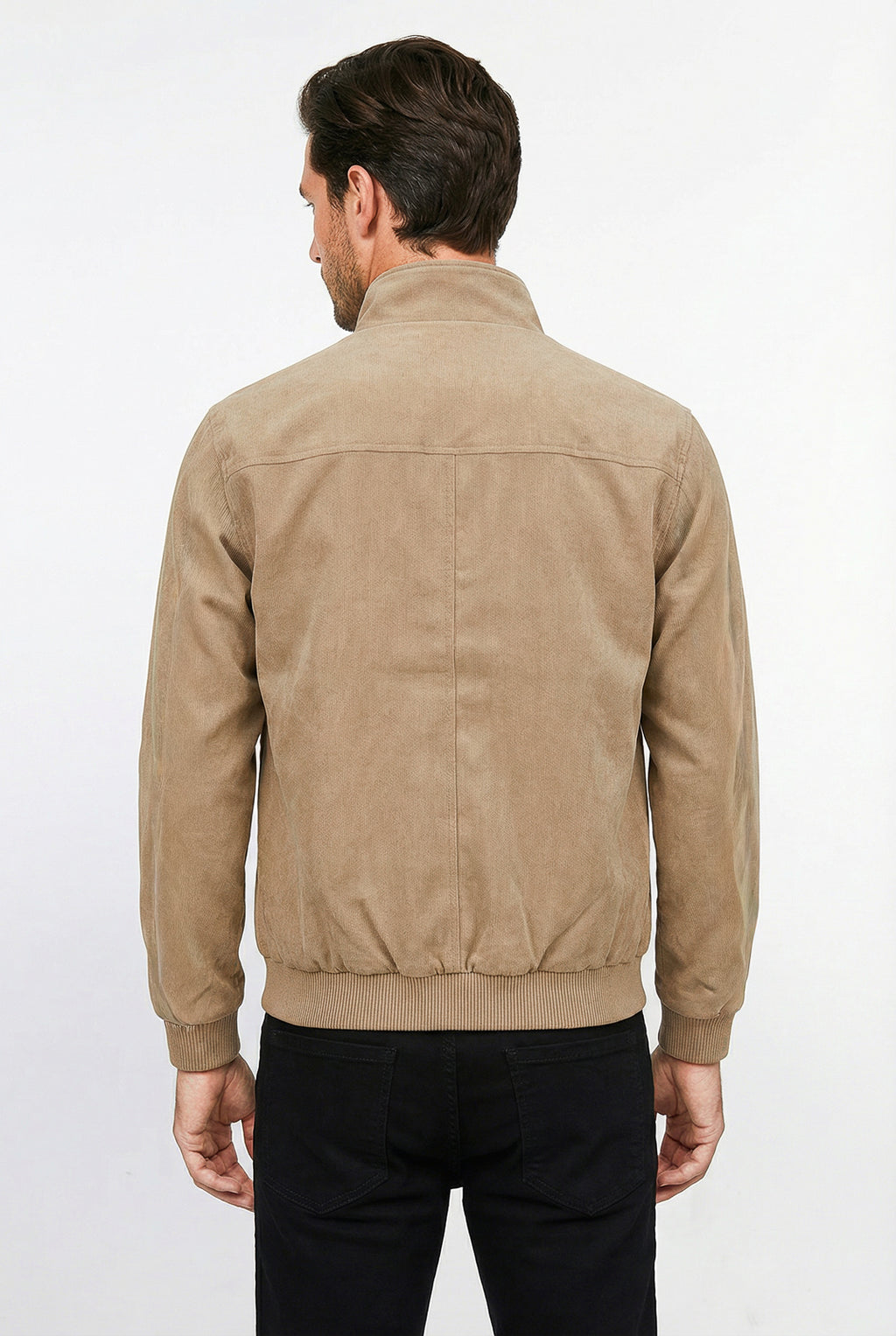 Jaqueta masculina suede com botões e bolsos 69390
