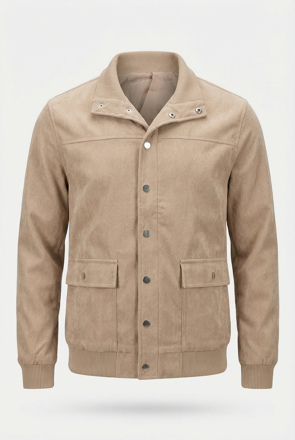 Jaqueta masculina suede com botões e bolsos 69390