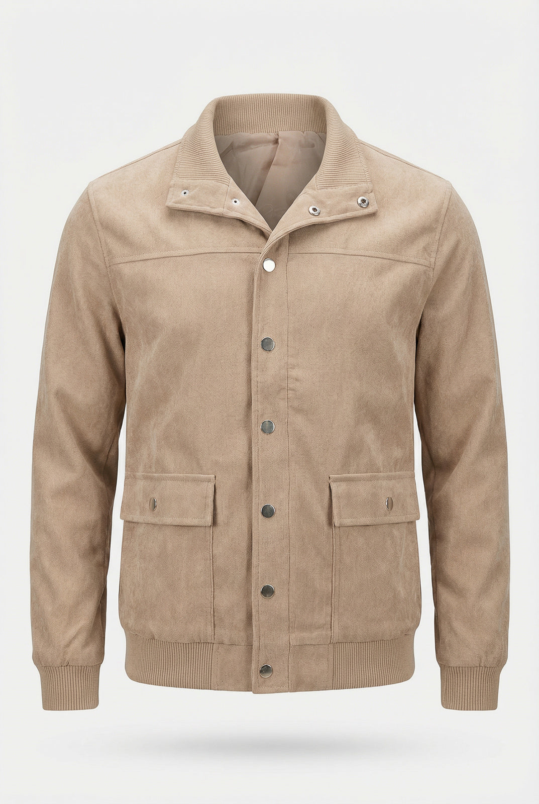 Jaqueta masculina suede com botões e bolsos 69390