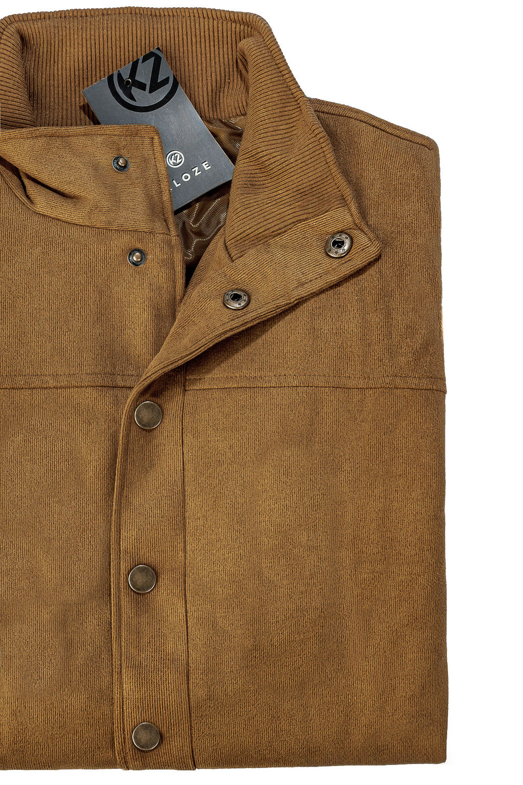 Jaqueta masculina suede com botões e bolsos 69390