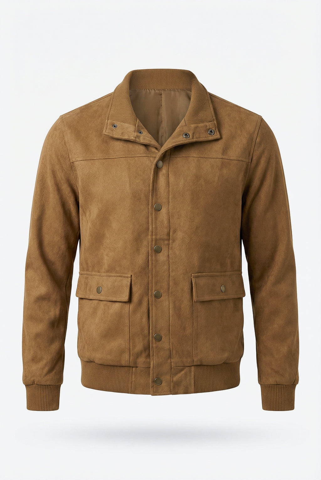 Jaqueta masculina suede com botões e bolsos 69390