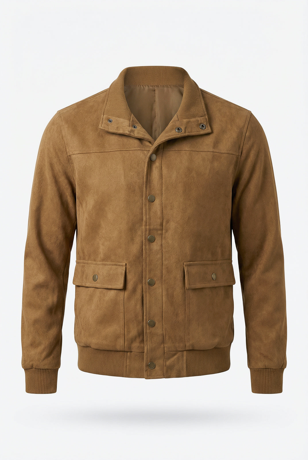 Jaqueta masculina suede com botões e bolsos 69390