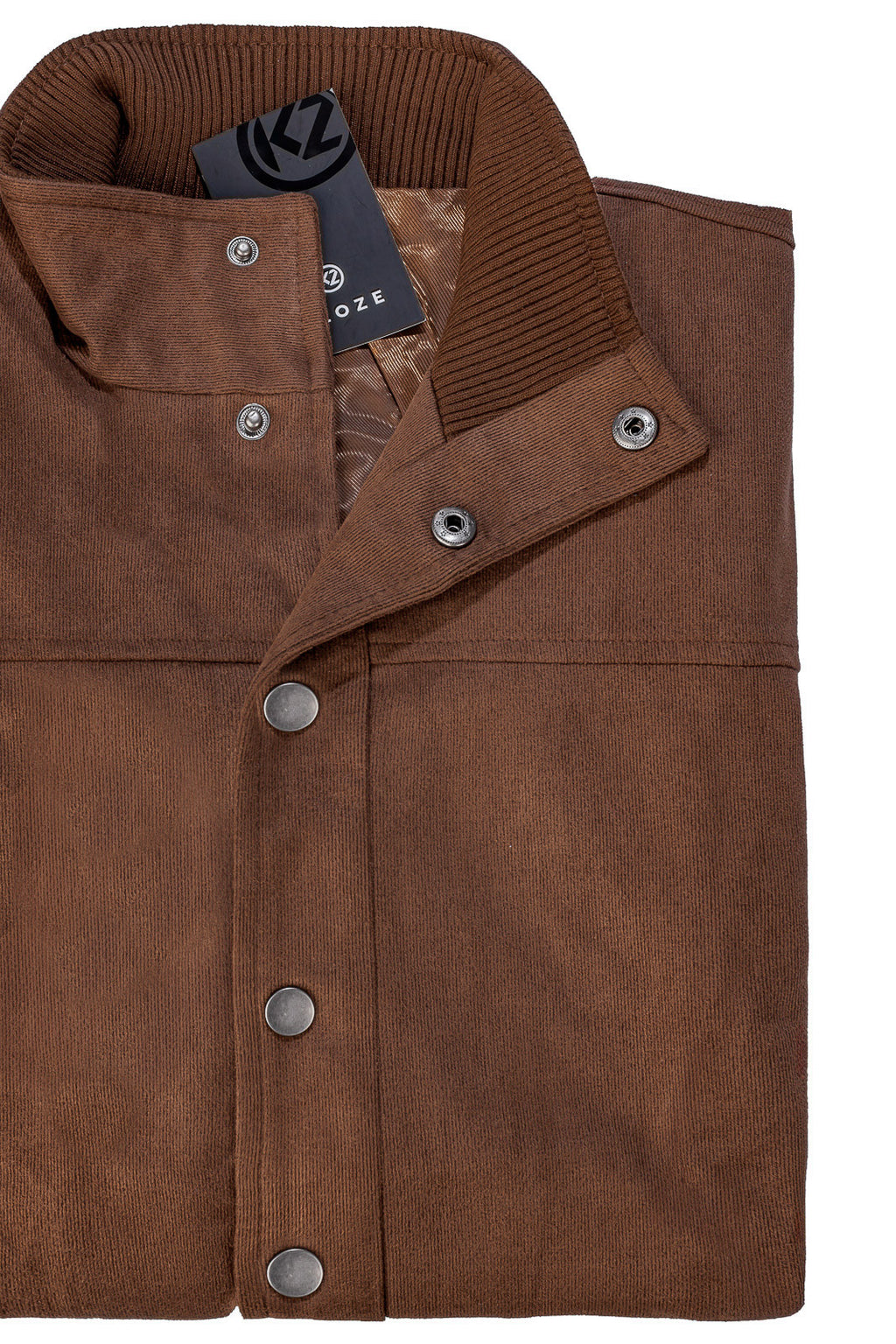 Jaqueta masculina suede com botões e bolsos 69390