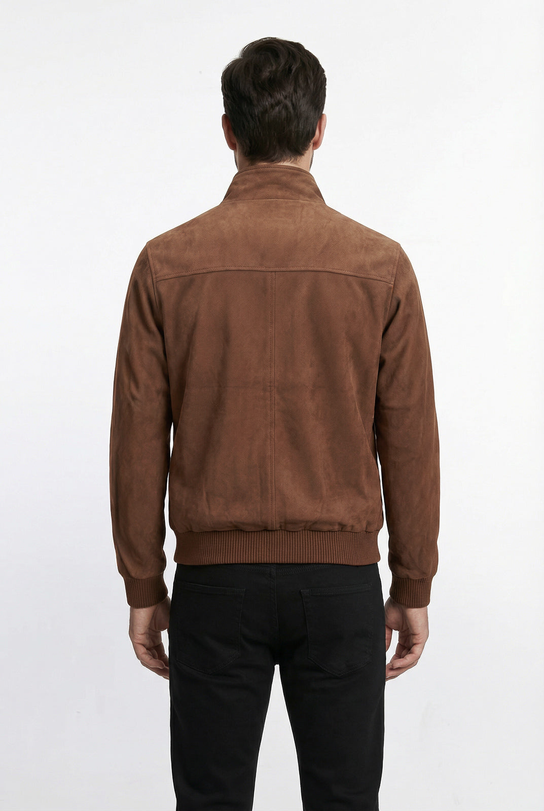 Jaqueta masculina suede com botões e bolsos 69390