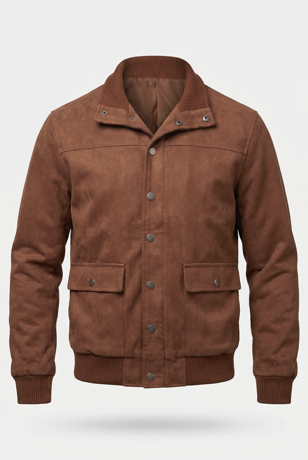Jaqueta masculina suede com botões e bolsos 69390