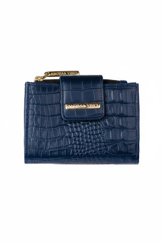 Carteira feminina de couro croco Linna 11x13cm - Enluaze - Bolsas, Mochilas e Acessórios em Couro Legítimo