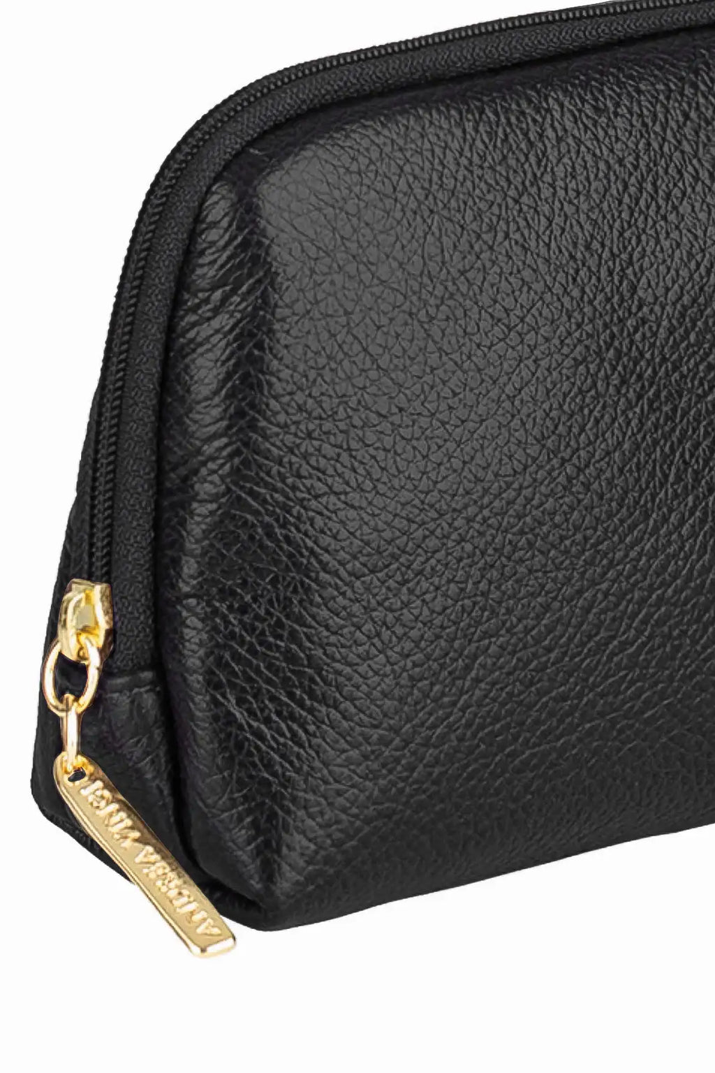 Necessaire de couro liso Duda 12x17x6cm - Enluaze