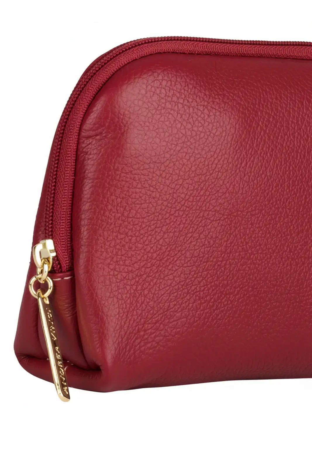 Necessaire de couro liso Duda 12x17x6cm - Enluaze