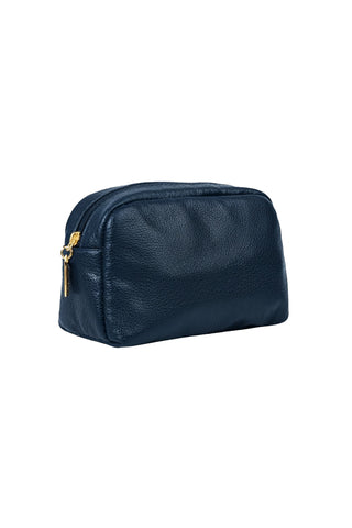 Necessaire de couro liso Dara 14x18x9cm