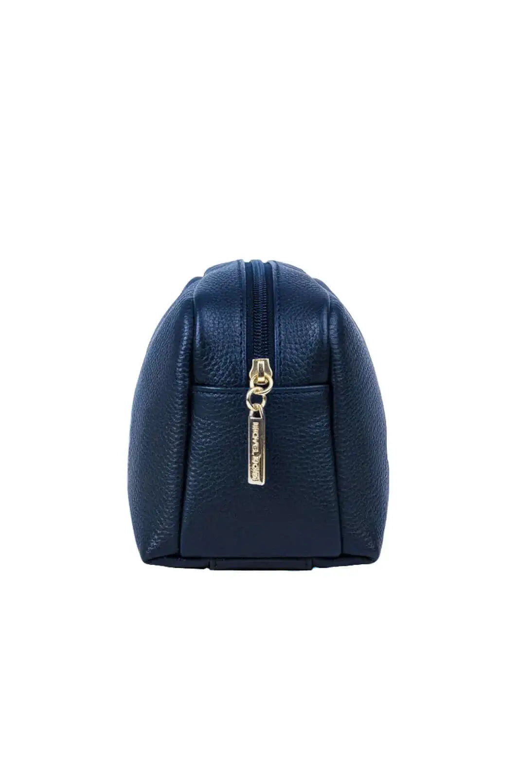 Necessaire de couro liso Dara 14x18x9cm - Enluaze