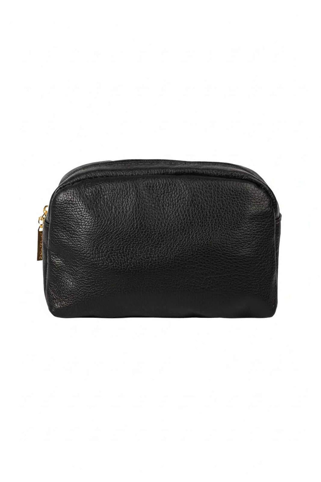 Necessaire de couro liso Dara 14x18x9cm - Enluaze