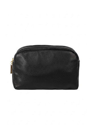 Necessaire de couro liso Dara 14x18x9cm