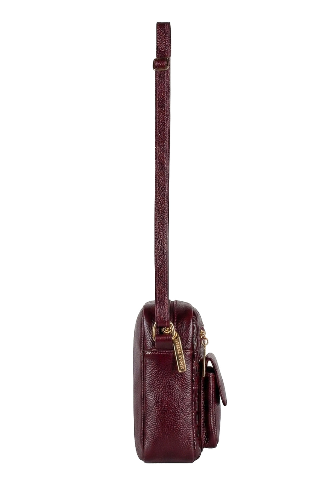 Bolsa transversal pequena de couro croco Clarice