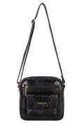 Bolsa transversal pequena de couro croco Clarice
