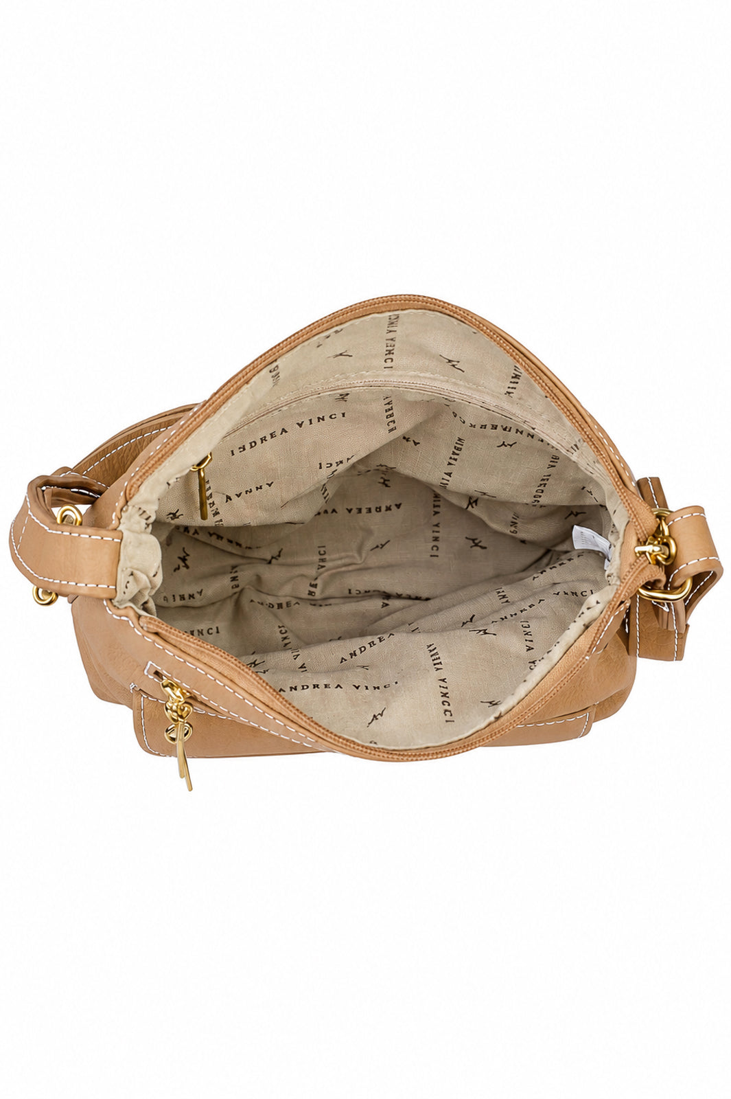Bolsa transversal de couro liso Maura