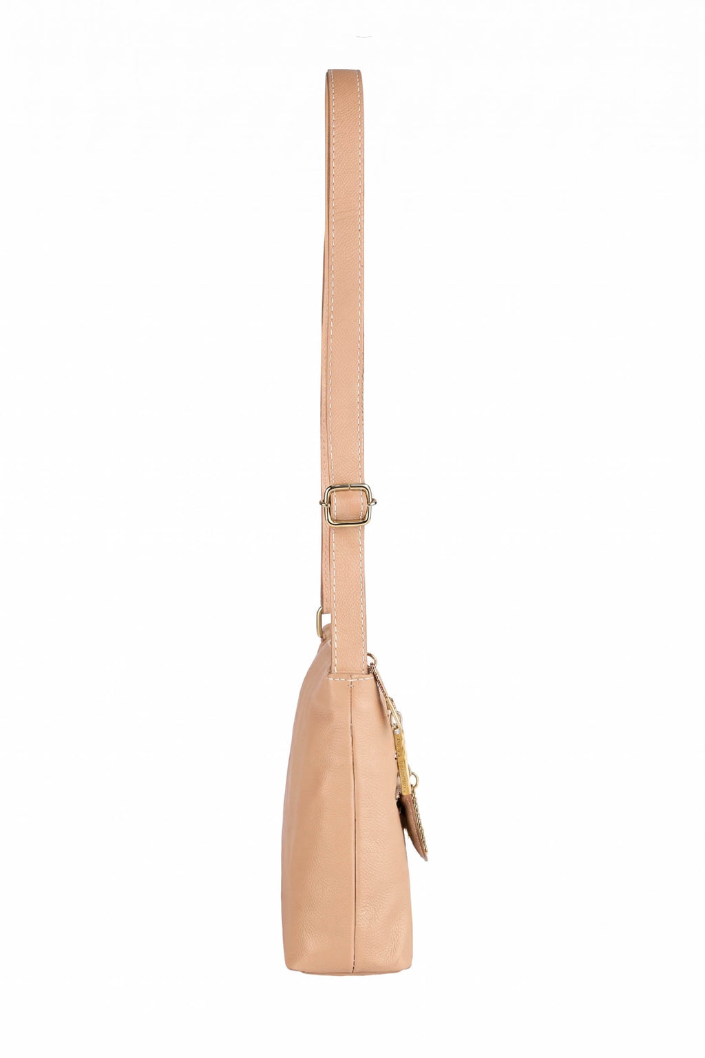 Bolsa transversal de couro liso Maura