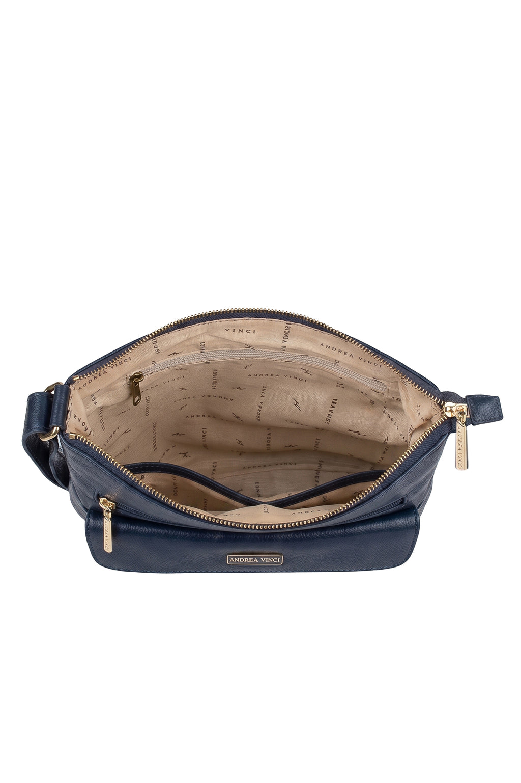 Bolsa transversal de couro liso Karen