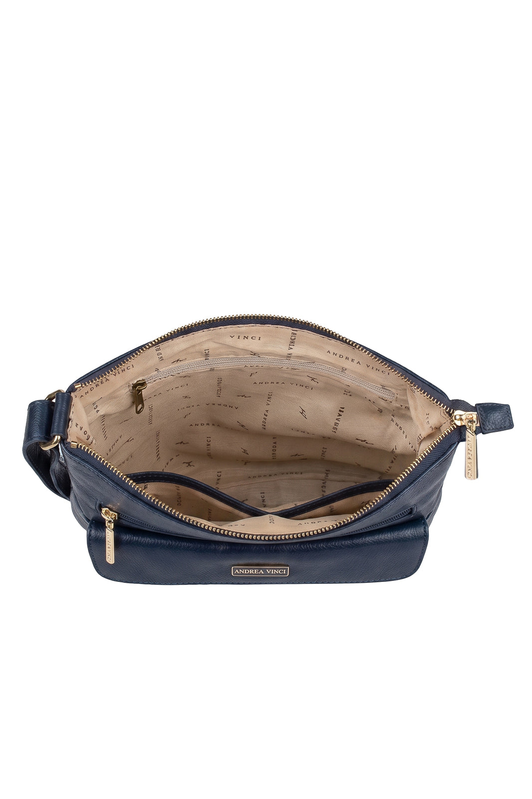 Bolsa transversal de couro liso Karen