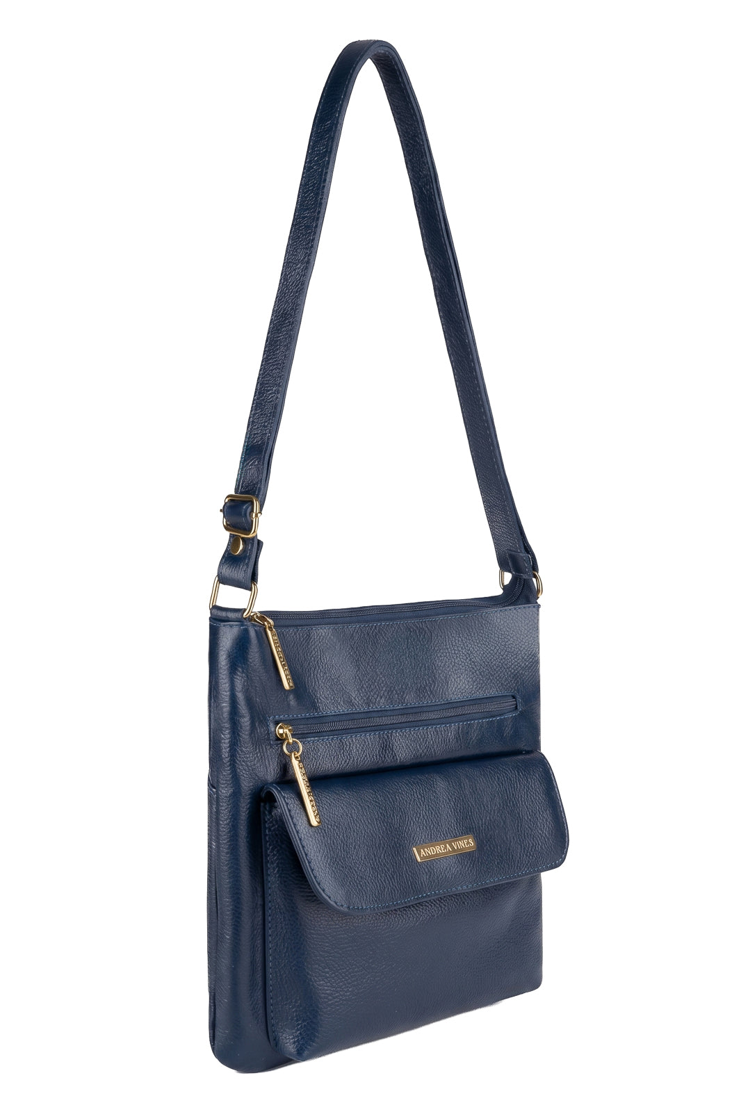 Bolsa transversal de couro liso Karen