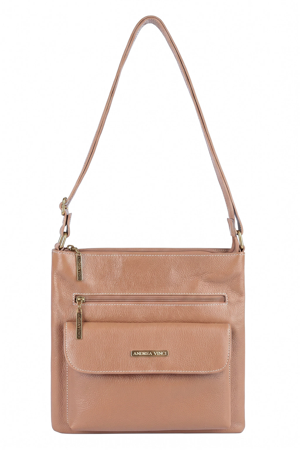Bolsa transversal de couro liso Karen
