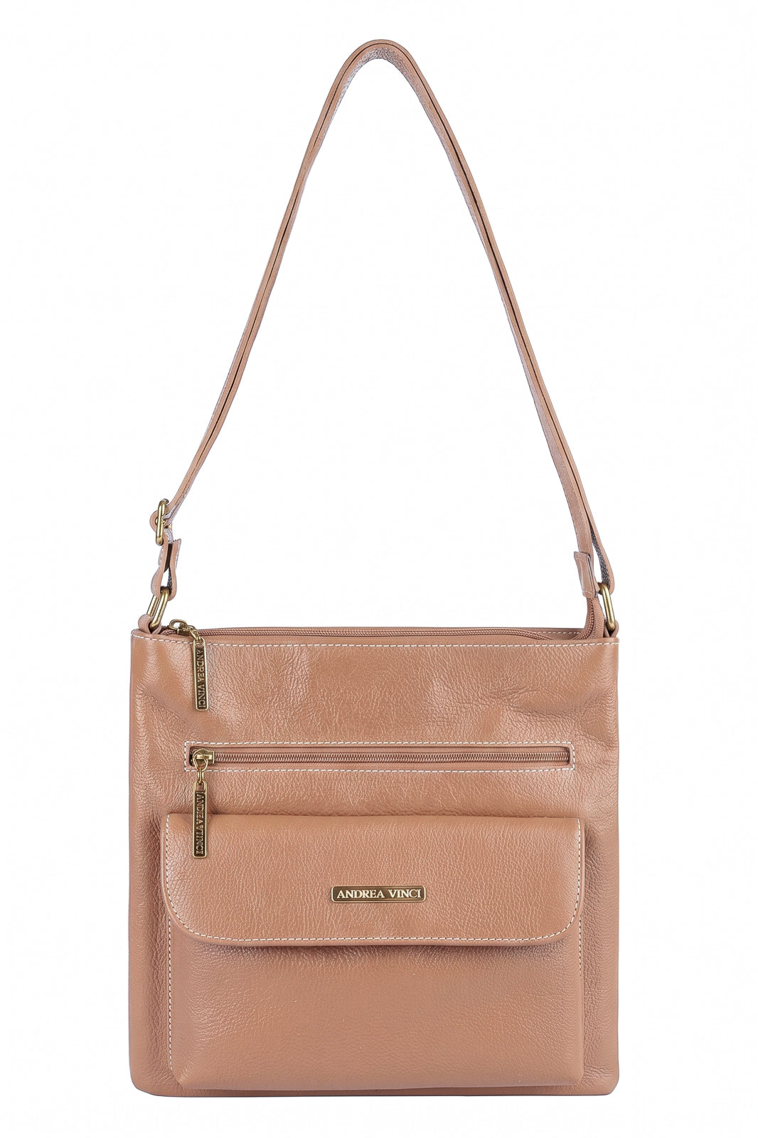 Bolsa transversal de couro liso Karen