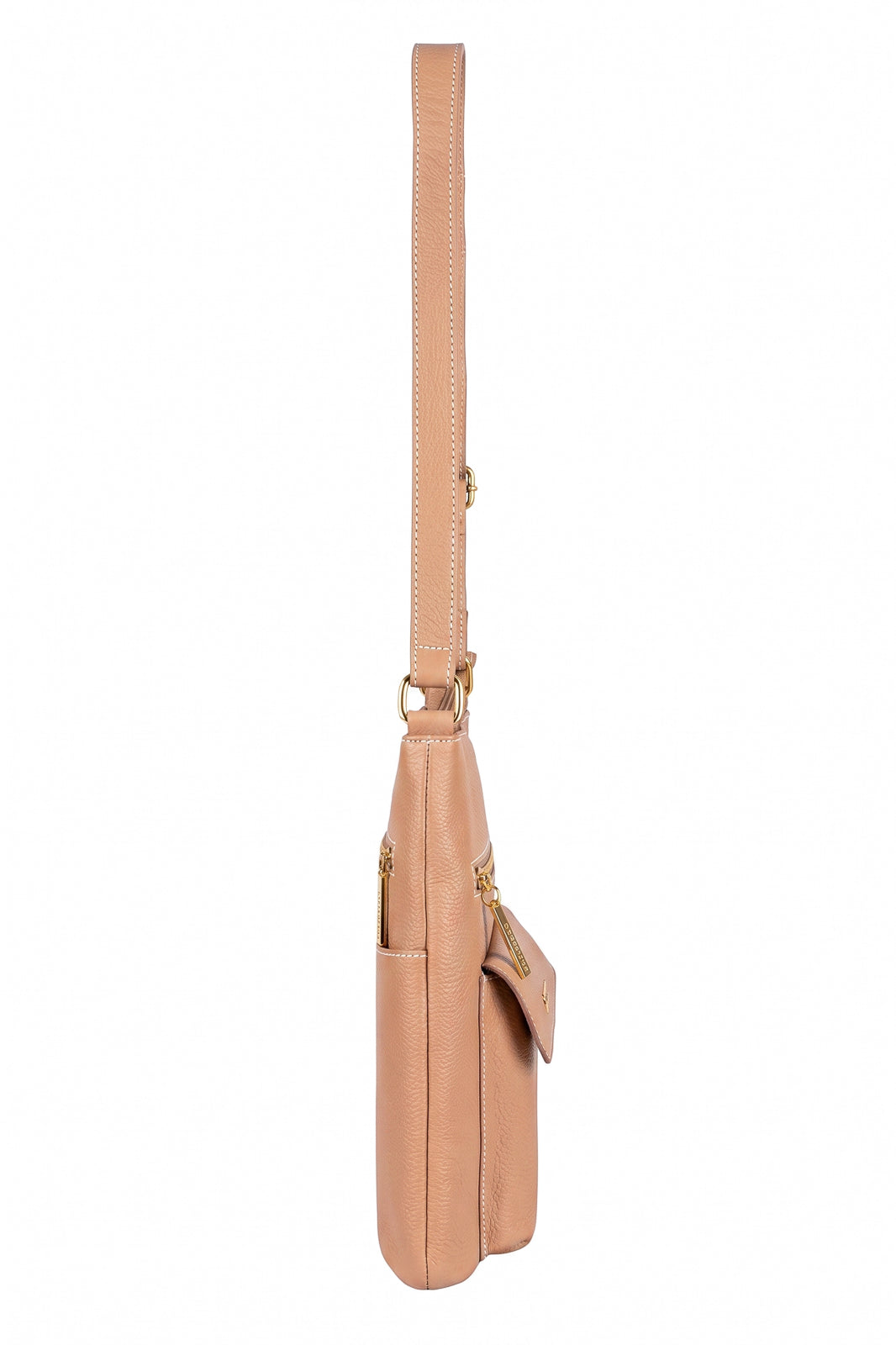Bolsa transversal de couro liso Karen
