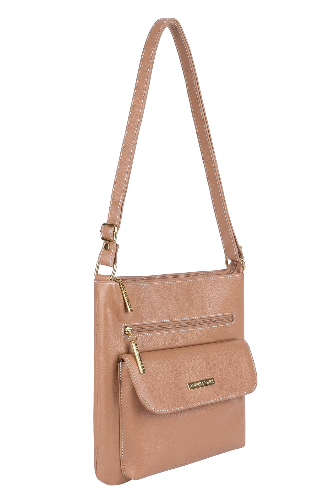 Bolsa transversal de couro liso Karen