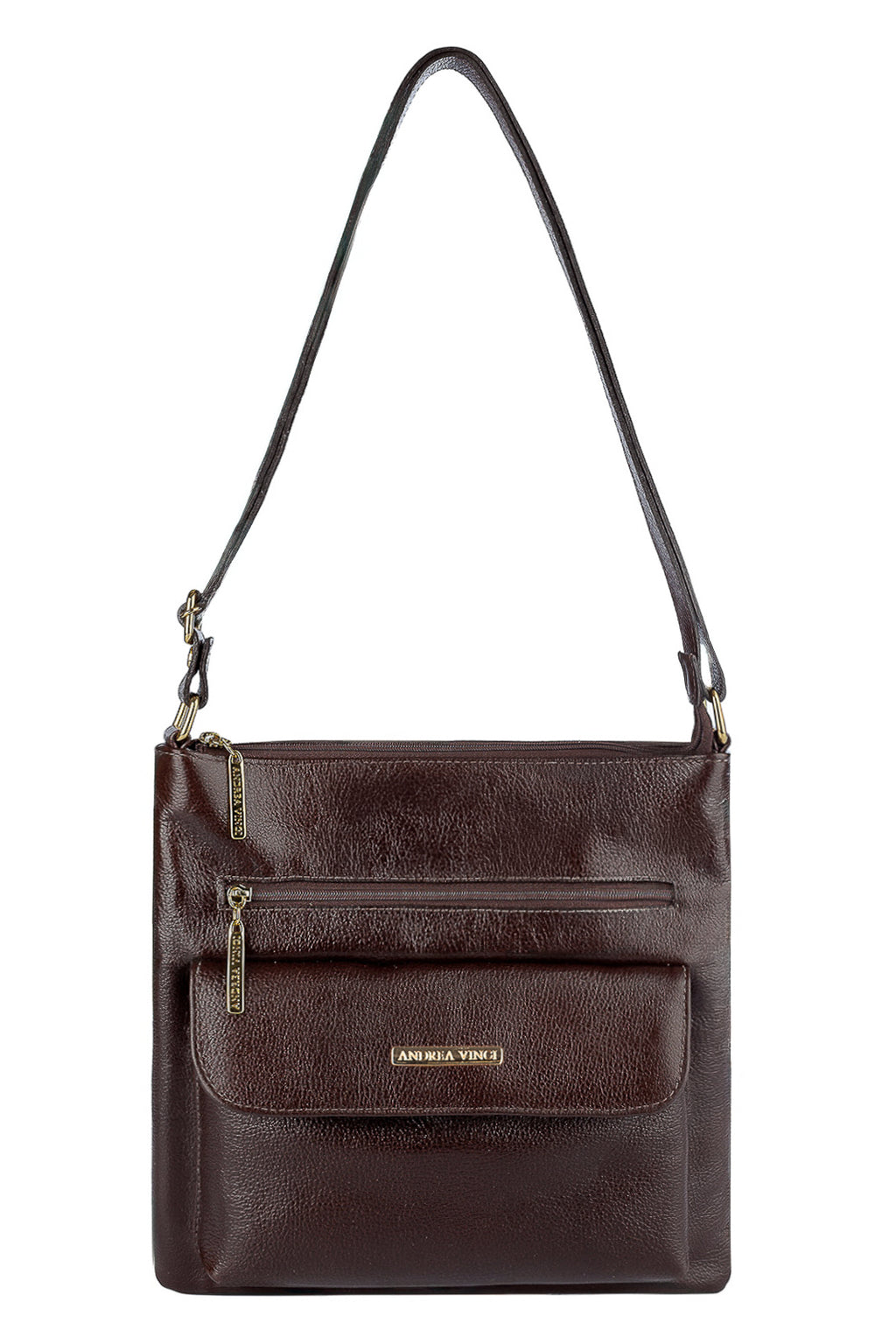 Bolsa transversal de couro liso Karen