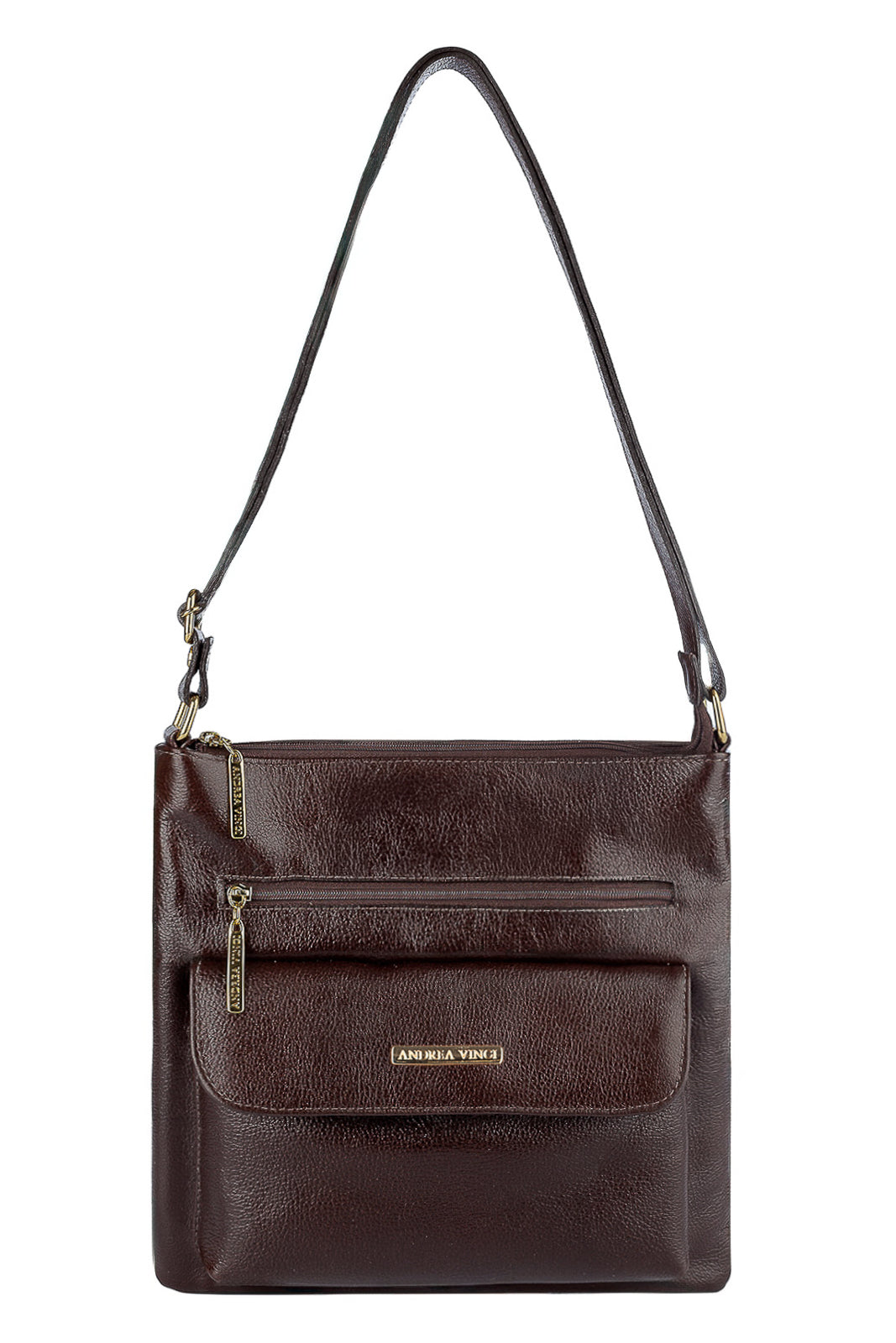 Bolsa transversal de couro liso Karen