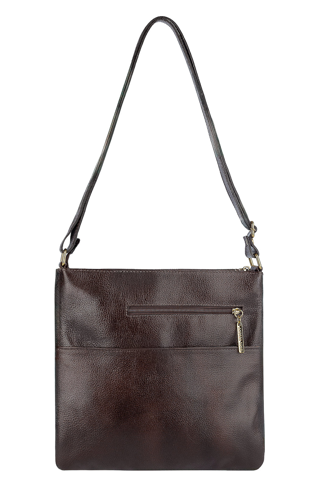Bolsa transversal de couro liso Karen
