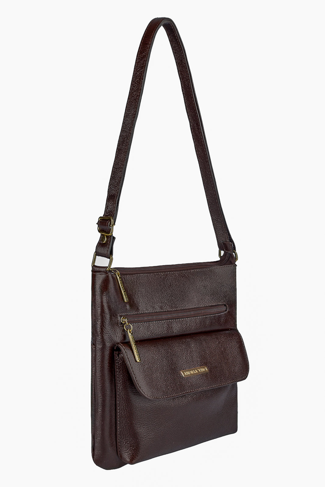 Bolsa transversal de couro liso Karen
