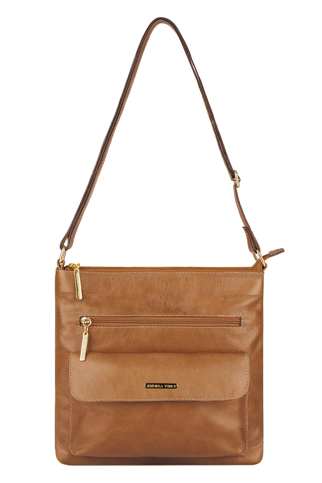 Bolsa transversal de couro liso Karen
