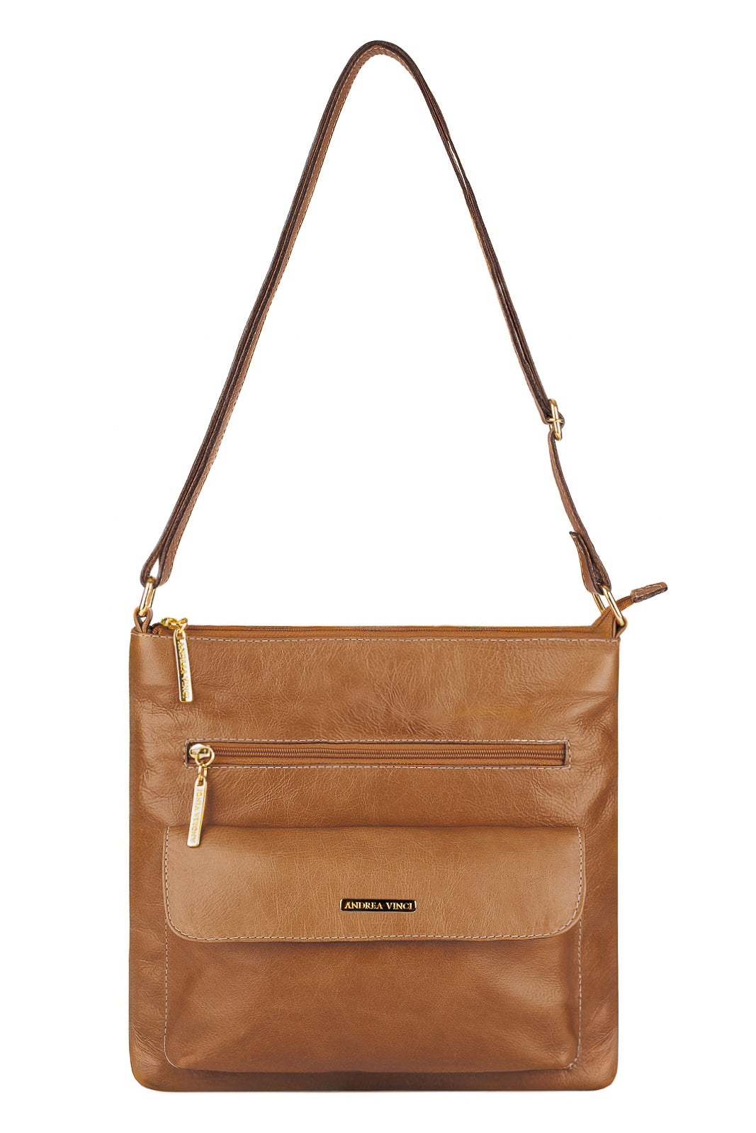 Bolsa transversal de couro liso Karen