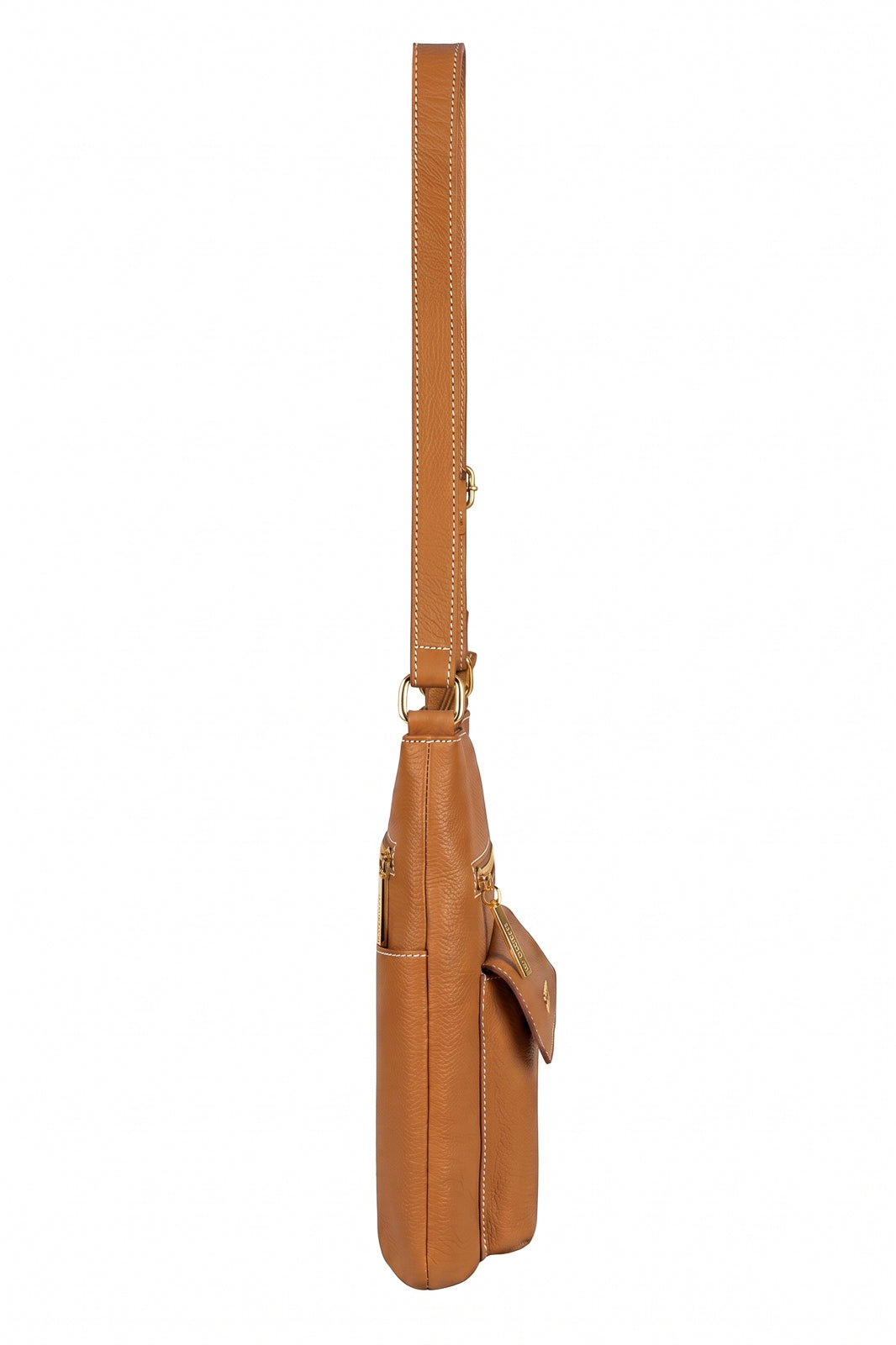 Bolsa transversal de couro liso Karen