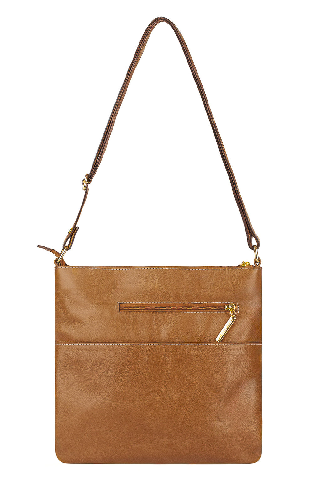 Bolsa transversal de couro liso Karen