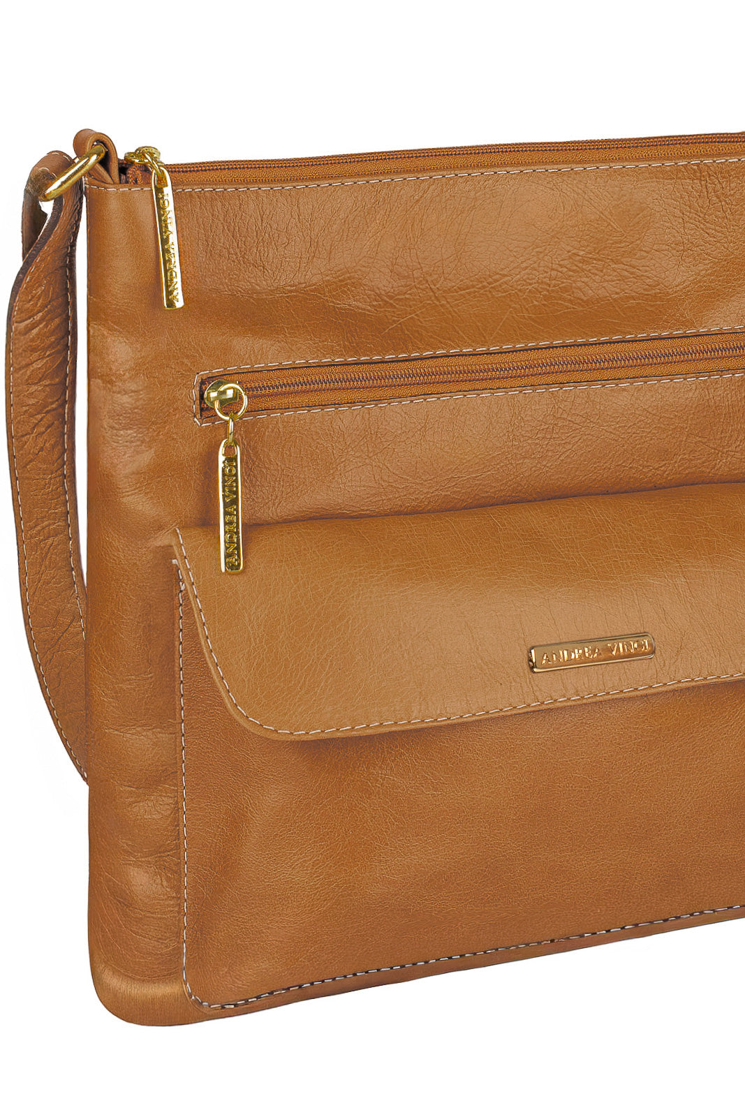 Bolsa transversal de couro liso Karen