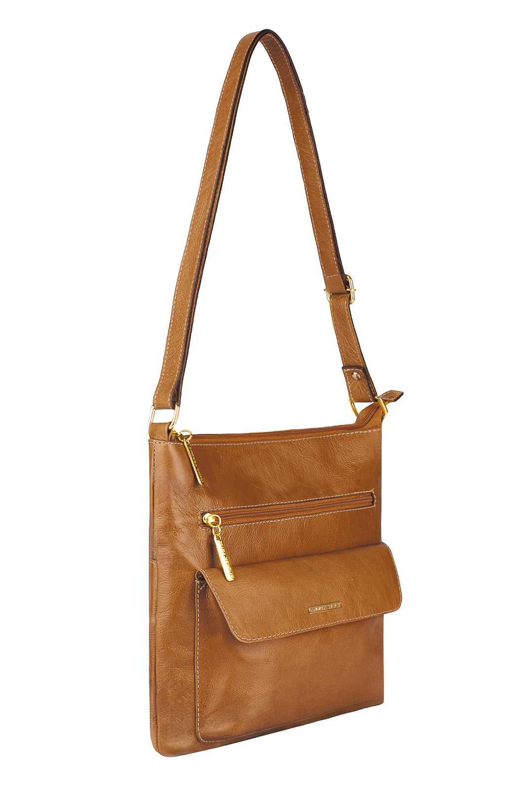 Bolsa transversal de couro liso Karen