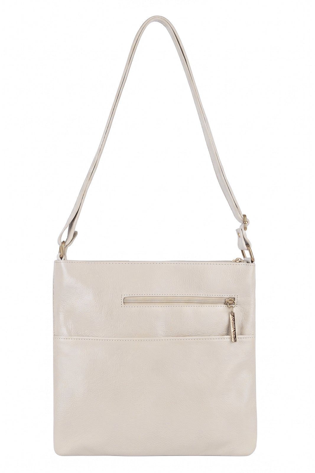 Bolsa transversal de couro liso Karen