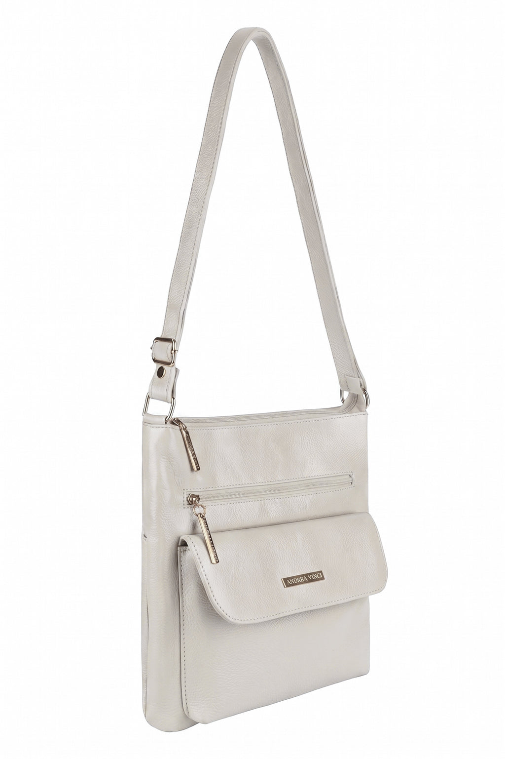 Bolsa transversal de couro liso Karen